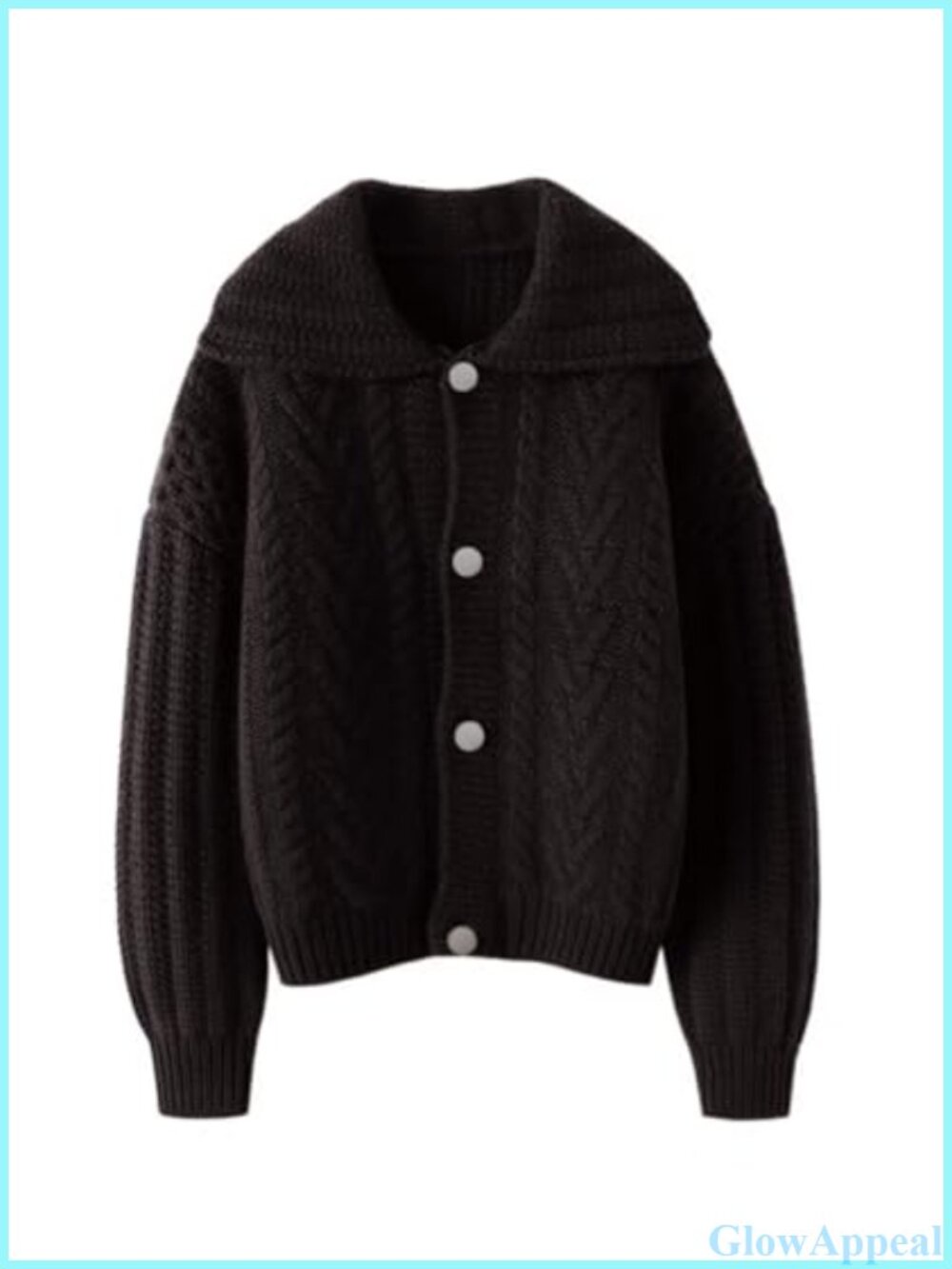 Chunky Knit Coatigan Sweater Jacket Lapel Collar Button Down